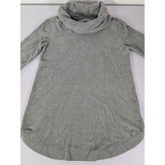 Barefoot Dreams Sweater Womens Small Gray Cowl Neck Cozy Chic Ultra Lite Soft - Picture 8 of 11